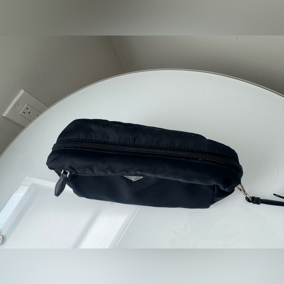 Prada Black Nylon & Saffiano Leather Wristlet - Picture 3 of 14